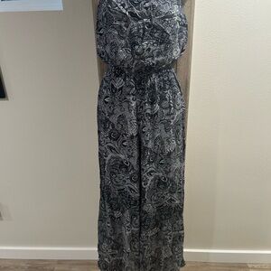 Harper Navy and White Paisley jumper (S)